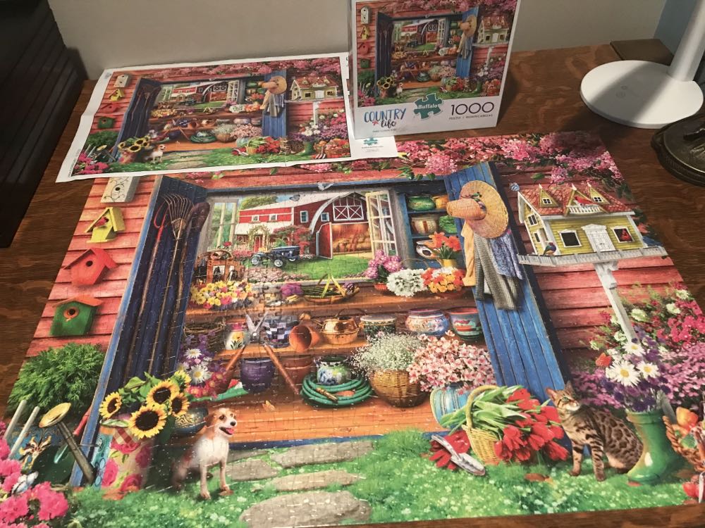Farm Flower Shed - Buffalo Games puzzle collectible [Barcode 079346119233] - Main Image 2