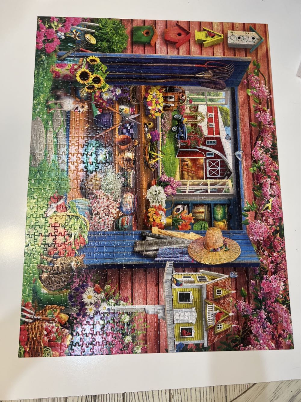 Farm Flower Shed - Buffalo Games puzzle collectible [Barcode 079346119233] - Main Image 3