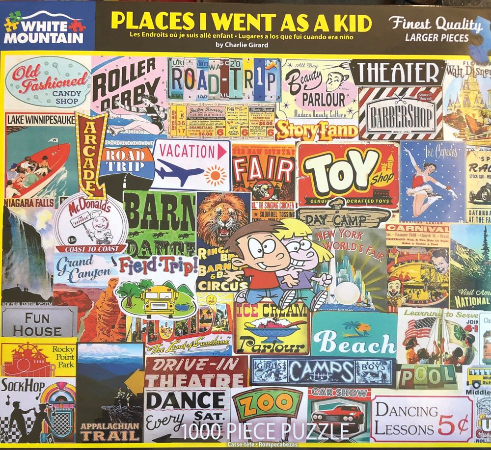 Places I Went As A Kid  - White Mountain puzzle collectible [Barcode 724819263721] - Main Image 1