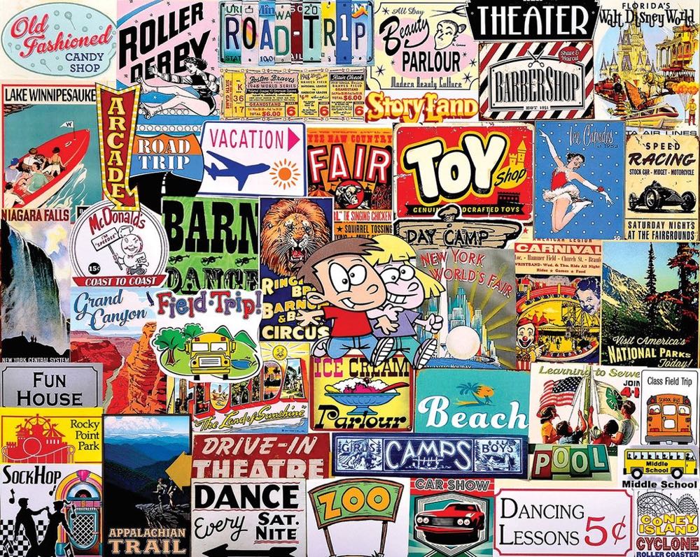 Places I Went As A Kid  - White Mountain puzzle collectible [Barcode 724819263721] - Main Image 2