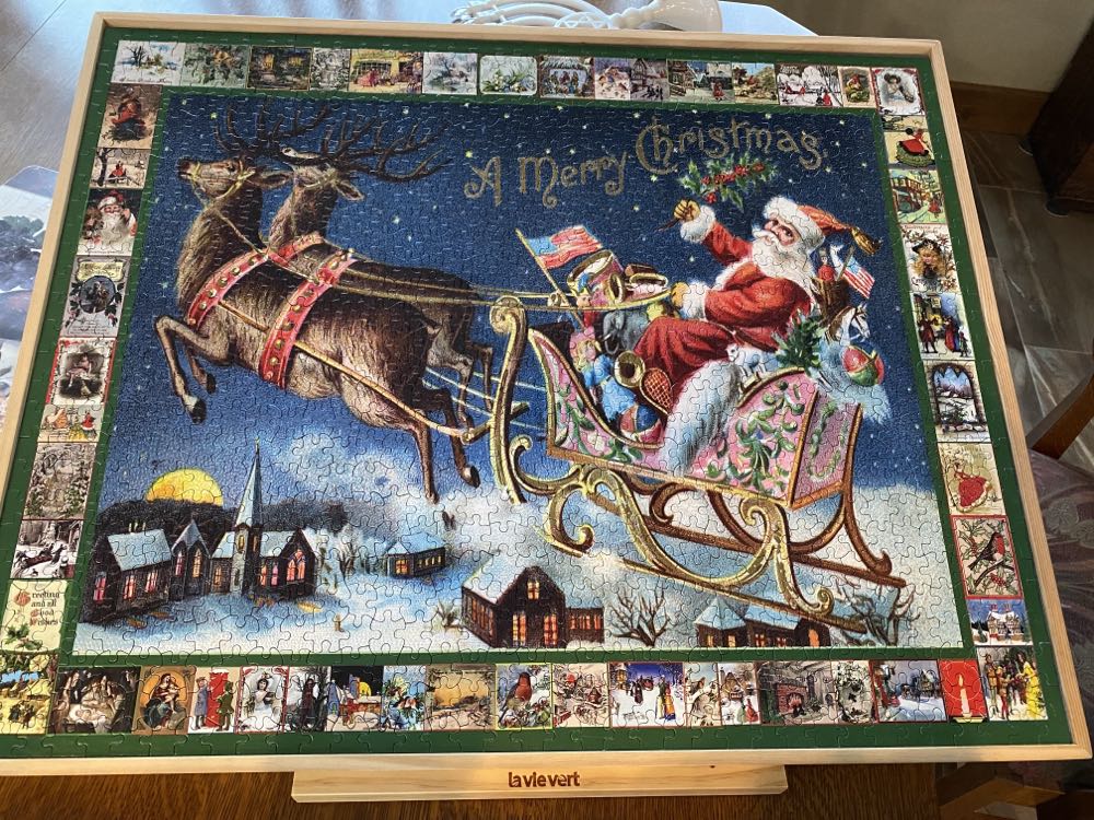 Santa’s Sleigh - White Mountain Puzzles puzzle collectible [Barcode 724819262311] - Main Image 2