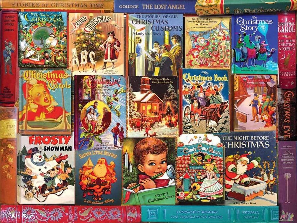 Christmas Books - White Mountain Puzzles puzzle collectible [Barcode 724819261635] - Main Image 2