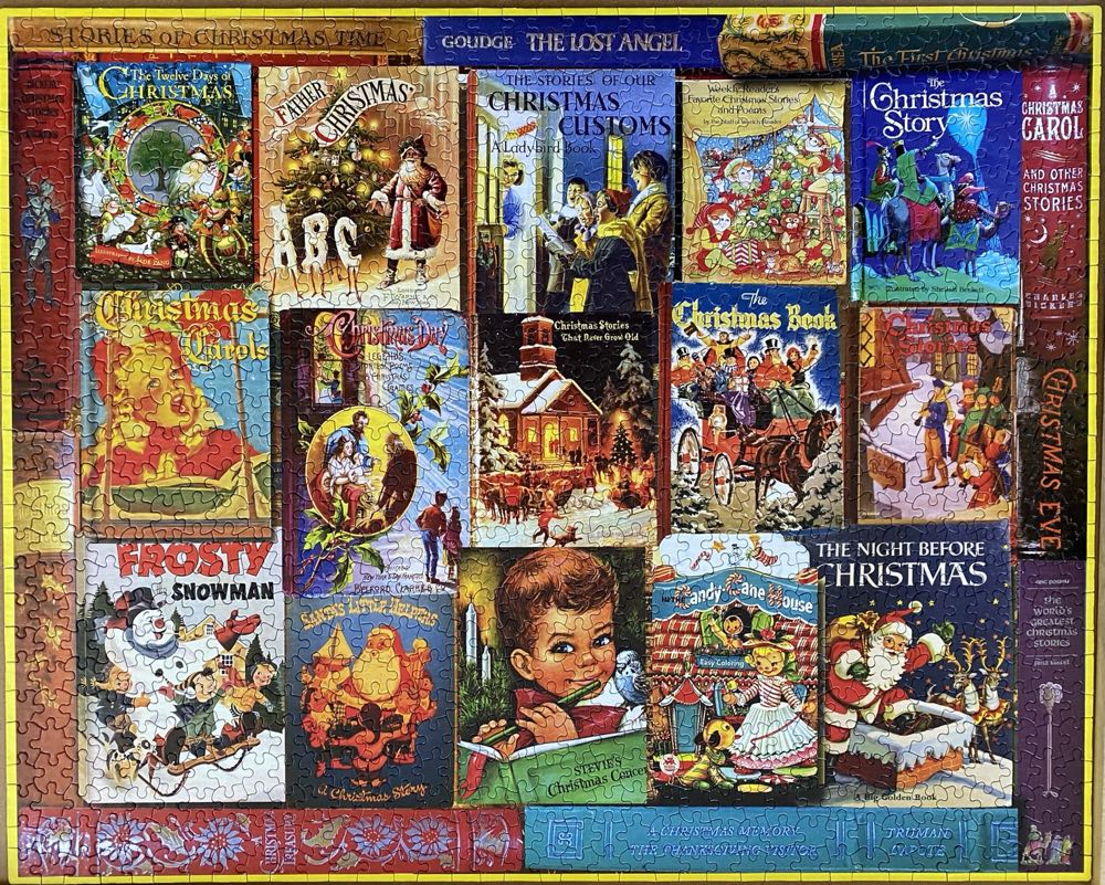 Christmas Books - White Mountain Puzzles puzzle collectible [Barcode 724819261635] - Main Image 3
