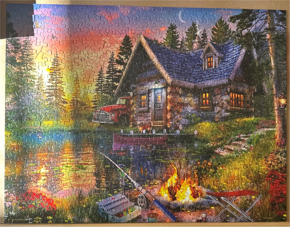 Sun Kissed Cabin - Springbok puzzle collectible [Barcode 091683015955] - Main Image 2