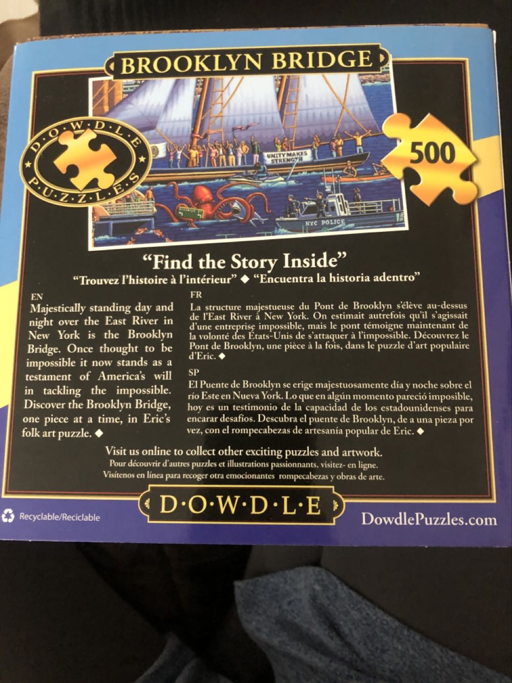 *Brooklyn Bridge- AFT - Dowdle puzzle collectible [Barcode 671095204392] - Main Image 2