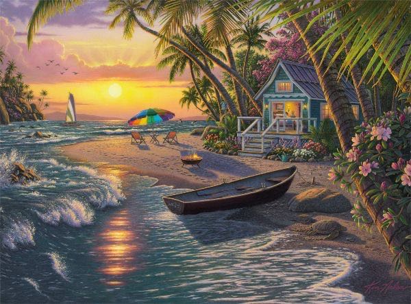 Kim Norlien: Sunset Beach - Buffalo puzzle collectible - Main Image 2