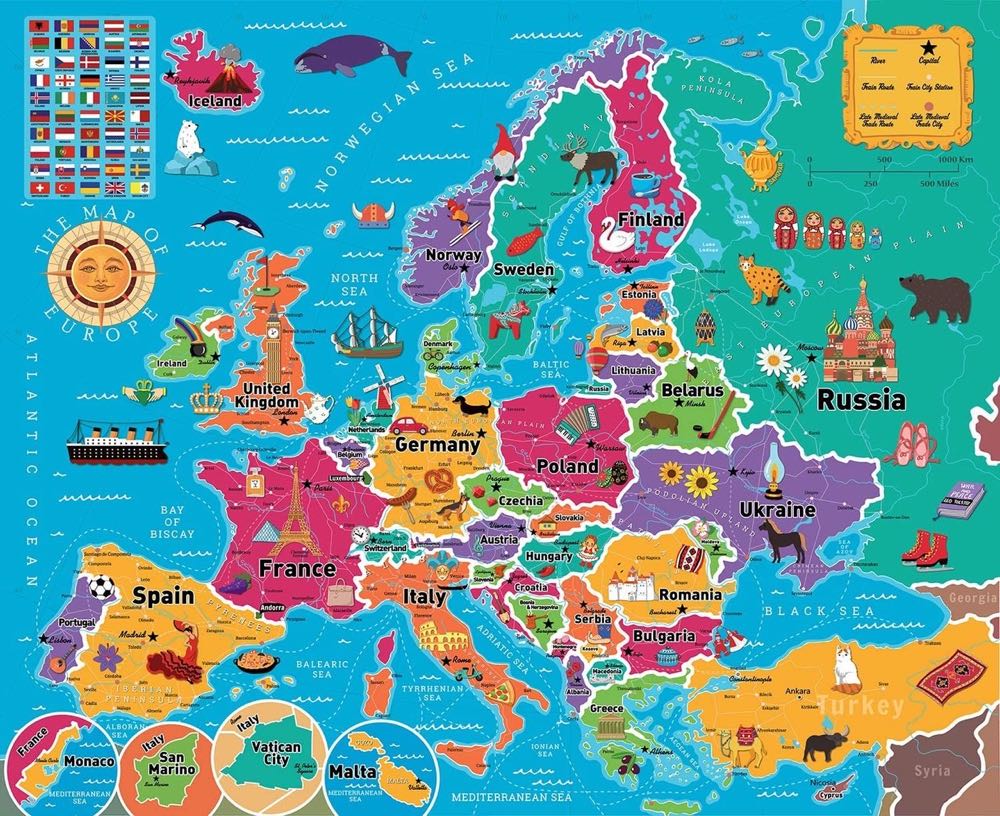 Map Of Europe - Re-marks puzzle collectible [Barcode 681410194734] - Main Image 2