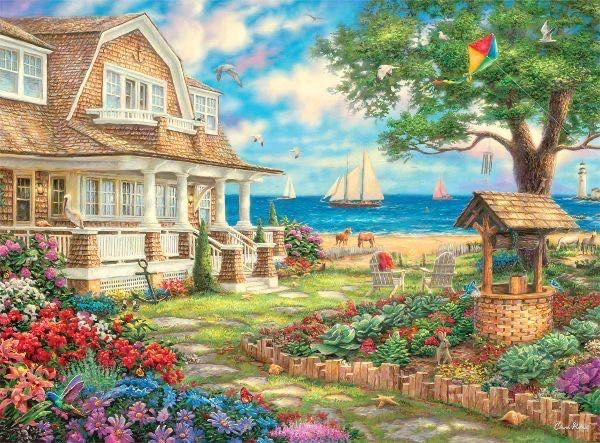 Sea Garden Cottage - Buffalo Games puzzle collectible - Main Image 2