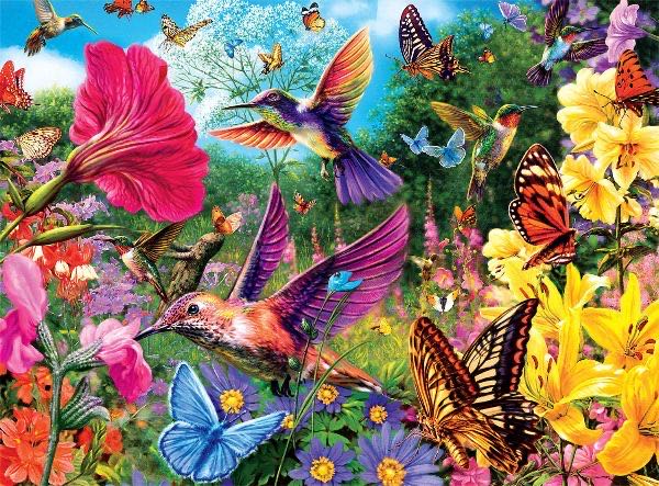 Hummingbird Garden - Buffalo puzzle collectible - Main Image 2