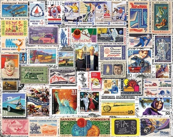 Vintage U.S. Stamps - White Mountain puzzle collectible - Main Image 2