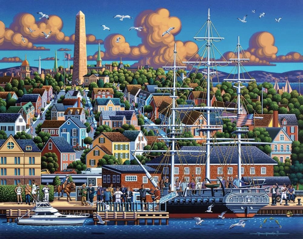 Dowdle Boston Historical 500 - Dowdle Folk Art puzzle collectible [Barcode 671095003575] - Main Image 2