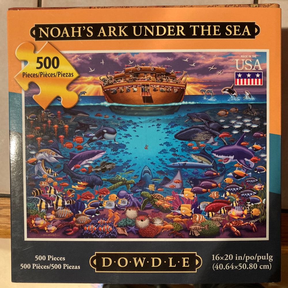 Noah’s Ark Under the Sea - Dowdle Folk Art puzzle collectible [Barcode 671095003049] - Main Image 2