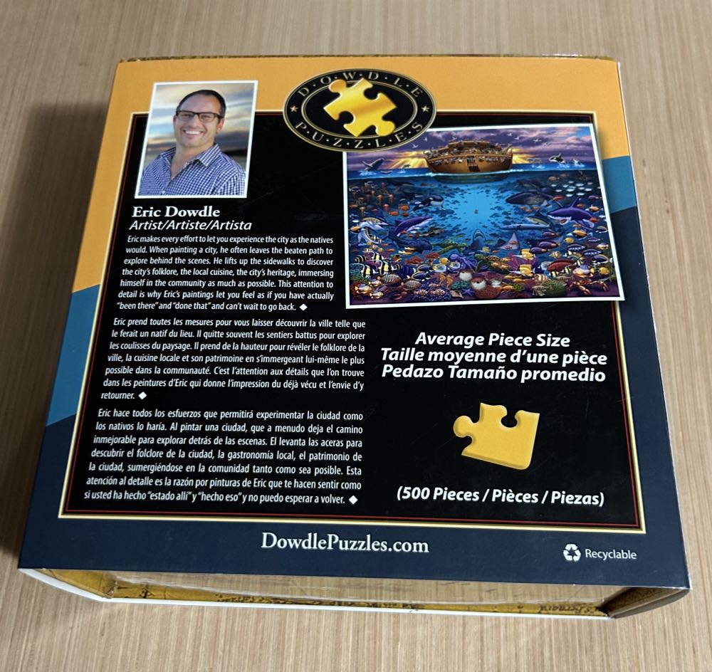 Noah’s Ark Under the Sea - Dowdle Folk Art puzzle collectible [Barcode 671095003049] - Main Image 3