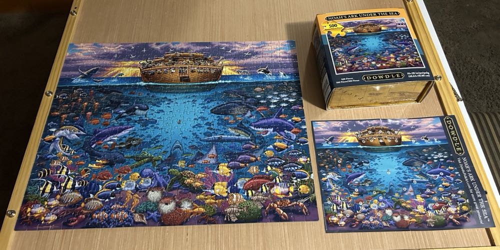 Noah’s Ark Under the Sea - Dowdle Folk Art puzzle collectible [Barcode 671095003049] - Main Image 4