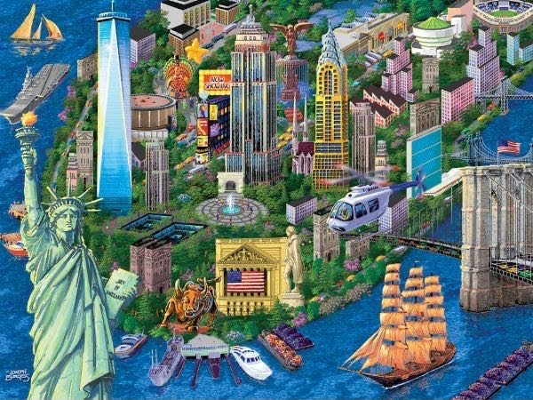New York City View - Bits And Pieces puzzle collectible - Main Image 2