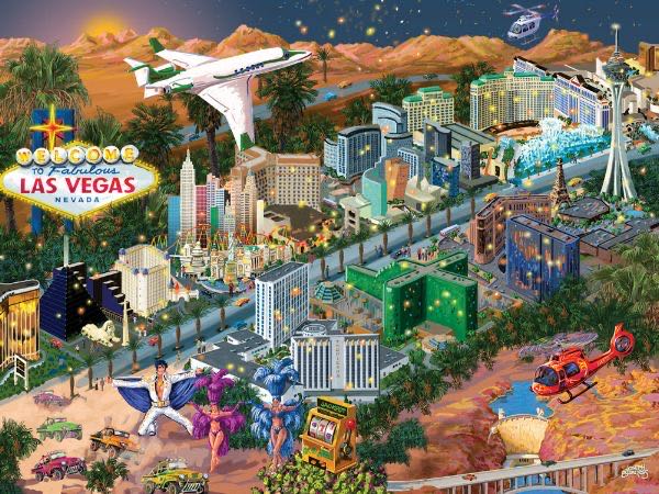 Las Vegas City View - Bits And Pieces puzzle collectible - Main Image 2
