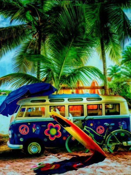 Caribbean Island Surf Mood - Cardinal puzzle collectible - Main Image 2