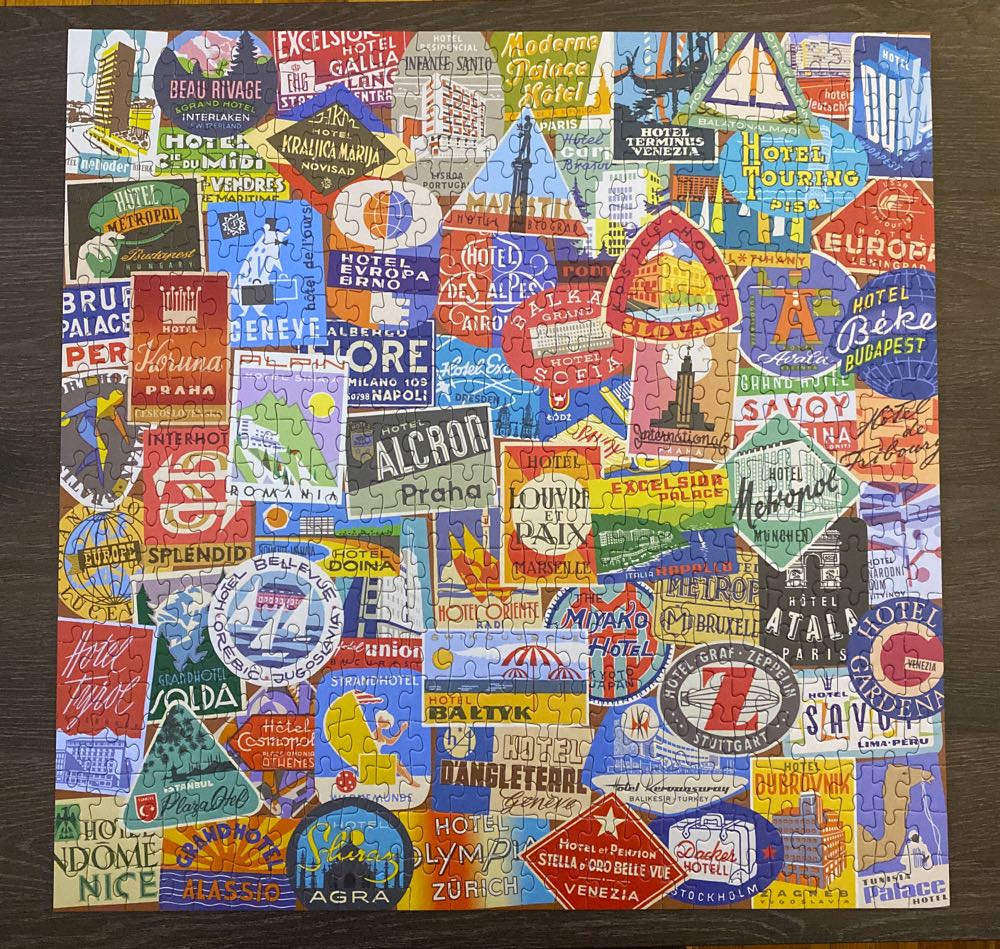 Vintage Travel  Luggage Labels - Galison puzzle collectible [Barcode 9780735348394] - Main Image 2