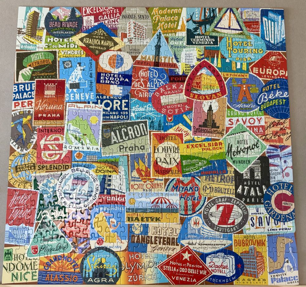 Vintage Travel  Luggage Labels - Galison puzzle collectible [Barcode 9780735348394] - Main Image 3