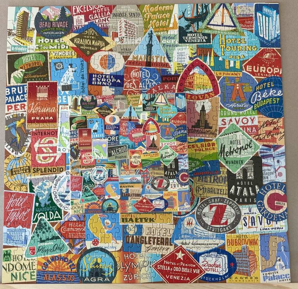 Vintage Travel  Luggage Labels - Galison puzzle collectible [Barcode 9780735348394] - Main Image 4