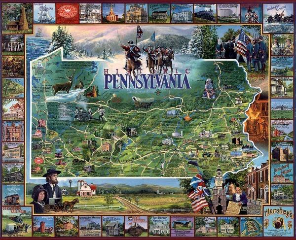 Historic Pennsylvania - White Mountain 🇺🇸 puzzle collectible - Main Image 2