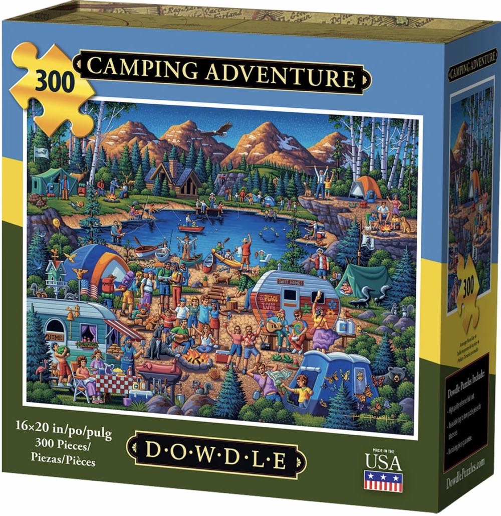 Camping Adventure • - Dowdle Folk Art puzzle collectible [Barcode 671095054560] - Main Image 2