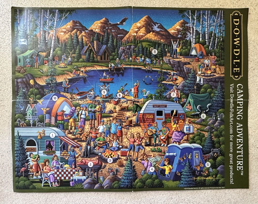 Camping Adventure • - Dowdle Folk Art puzzle collectible [Barcode 671095054560] - Main Image 4