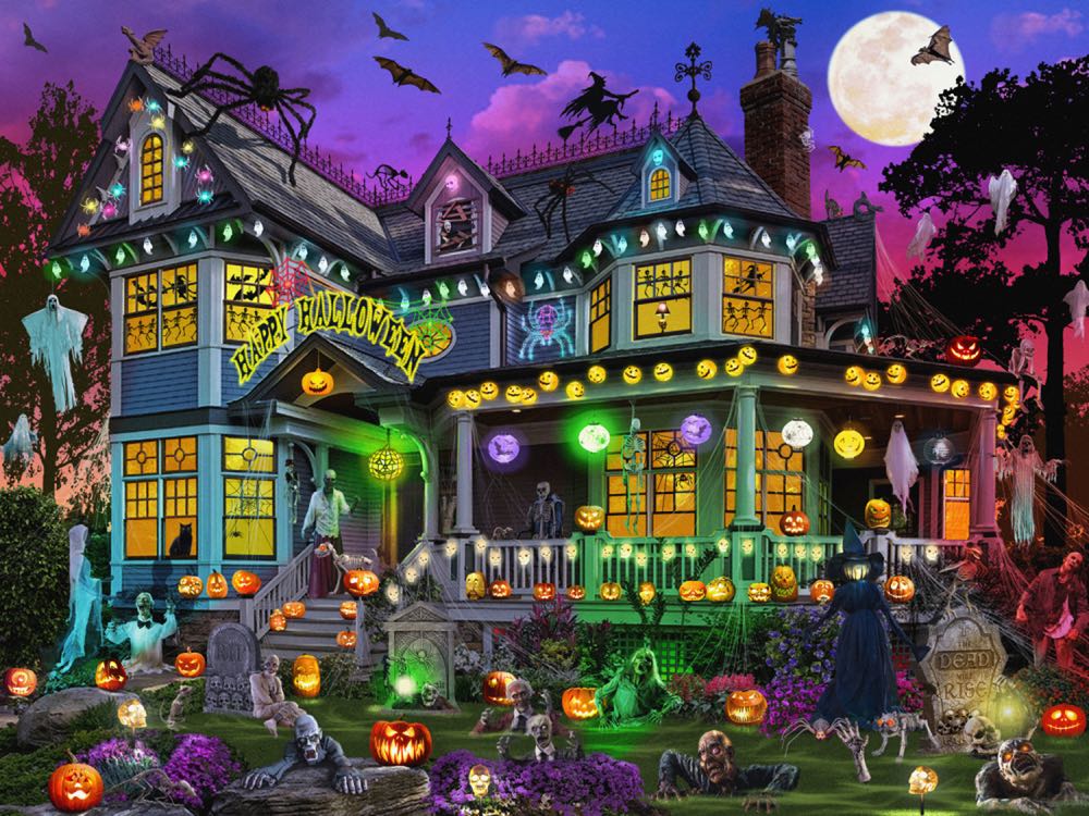 Halloween House - Vermont Christmas Company puzzle collectible [Barcode 819273022417] - Main Image 2