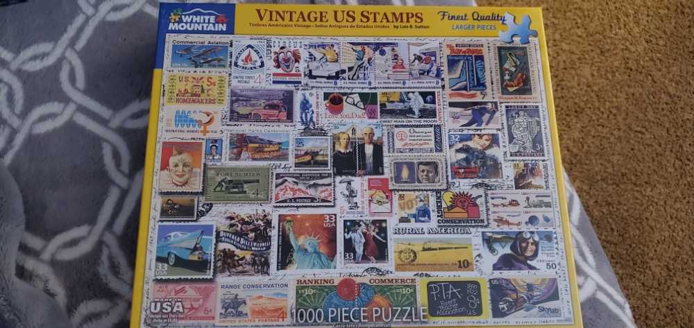Vintage Stamps - White Mountain puzzle collectible [Barcode 724819263615] - Main Image 2