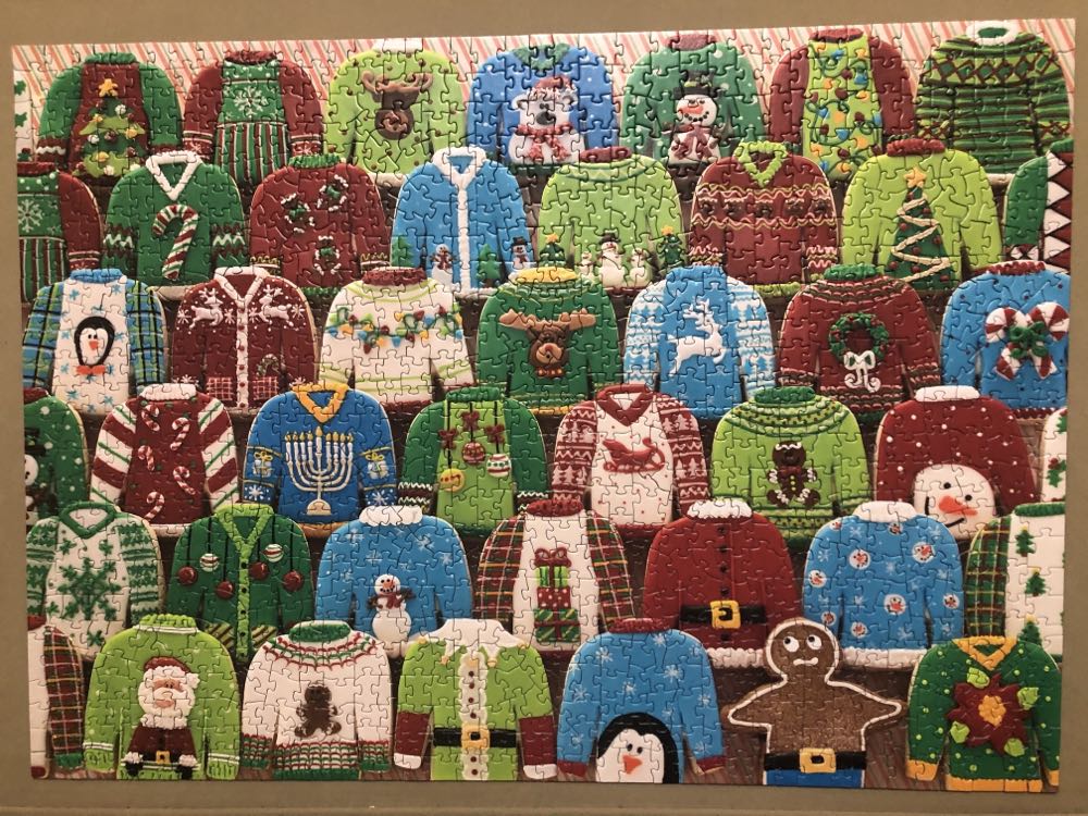 Ugly Christmas Sweaters - Cobble Hill puzzle collectible [Barcode 625012518574] - Main Image 2