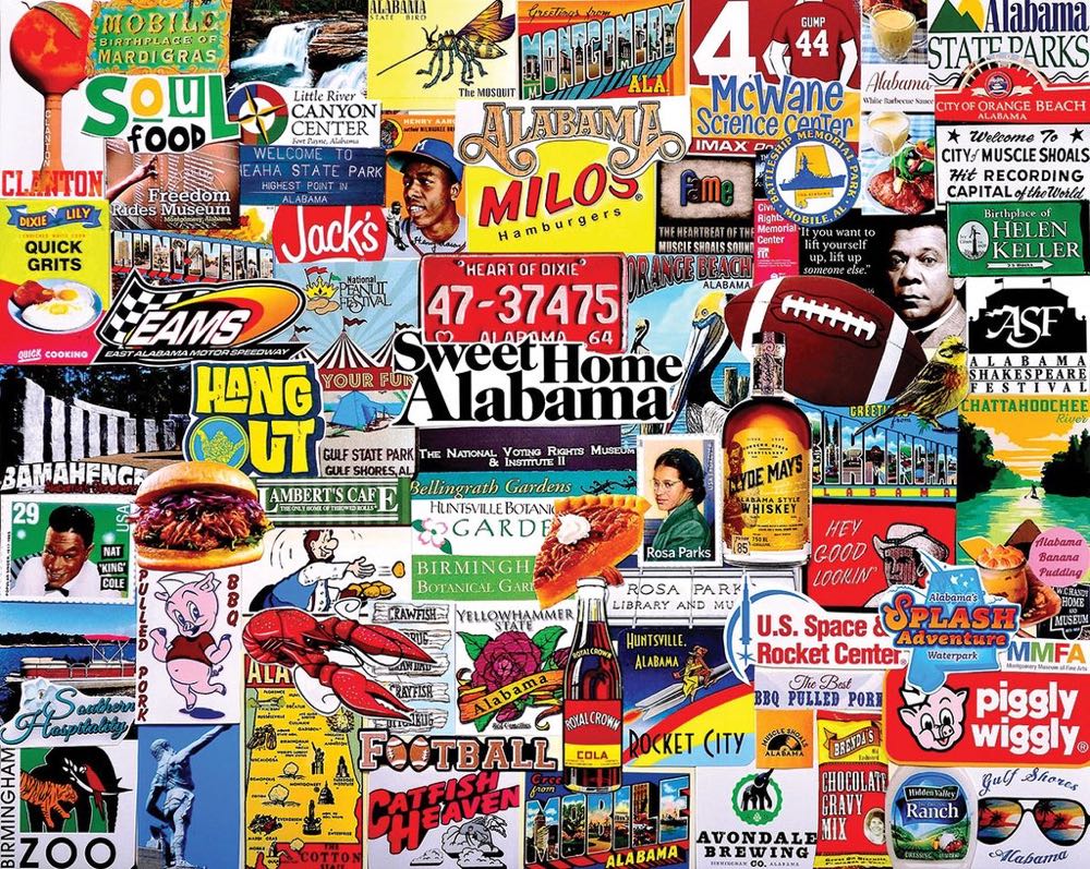 I Love Alabama - White Mountain puzzle collectible [Barcode 724819262953] - Main Image 2