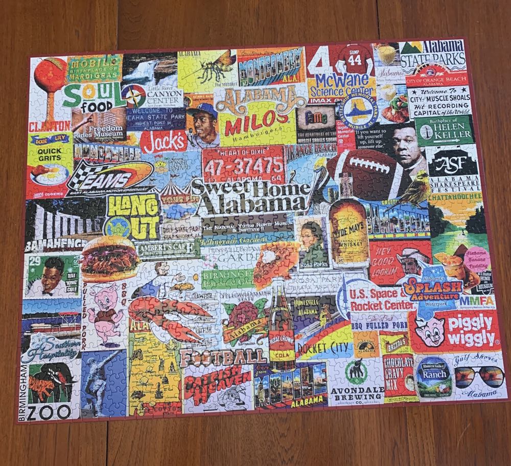 I Love Alabama - White Mountain puzzle collectible [Barcode 724819262953] - Main Image 3