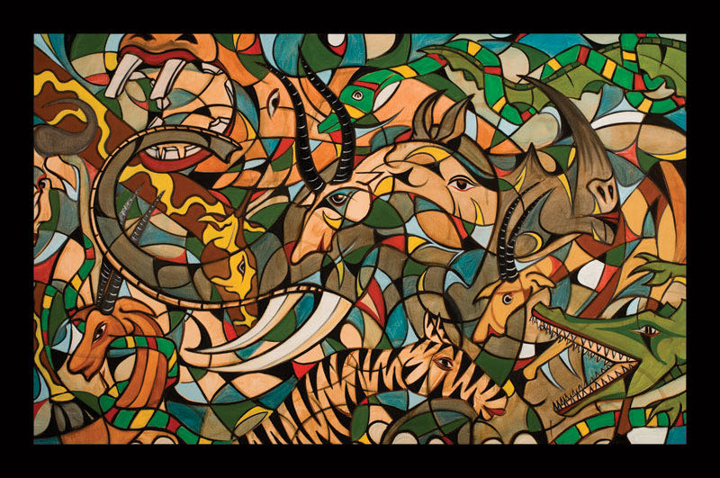 The Watering Hole. Wooden - Great American Puzzle Factory puzzle collectible [Barcode 010563004902] - Main Image 2