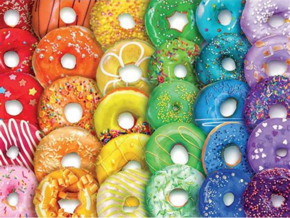 Rainbow Donuts - Ceaco puzzle collectible [Barcode 021081291828] - Main Image 2