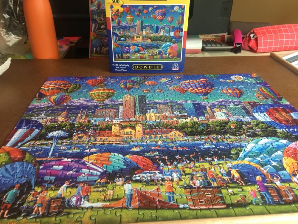 Above Denver - Dowdle Folk Art puzzle collectible [Barcode 671095003780] - Main Image 2