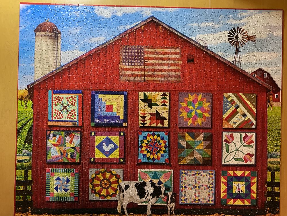 Barn Quilts - White Mountain Puzzles puzzle collectible [Barcode 724819262427] - Main Image 3