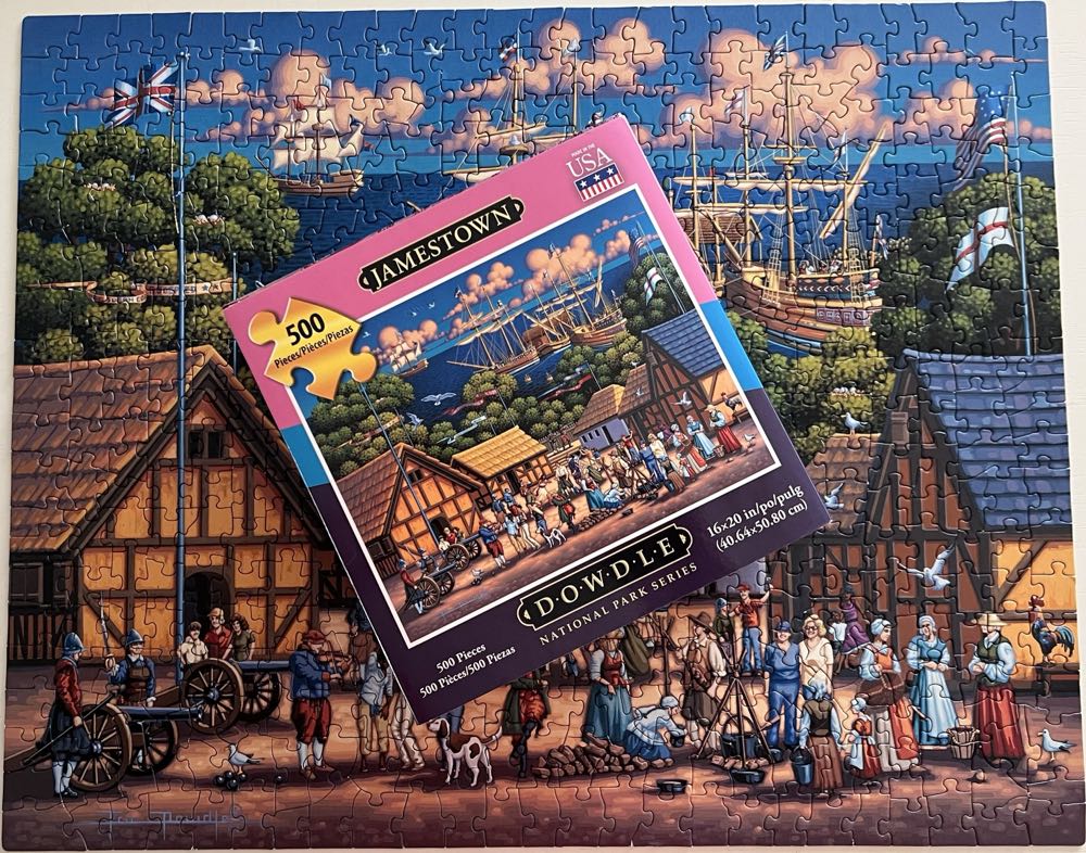 Jamestown - Dowdle Folk Art puzzle collectible [Barcode 671095203623] - Main Image 4