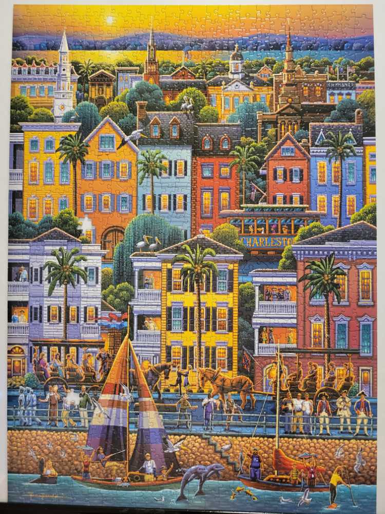 Dowdle- Charleston - Dowdle Folk Art 🇺🇸 puzzle collectible [Barcode 671095102605] - Main Image 2