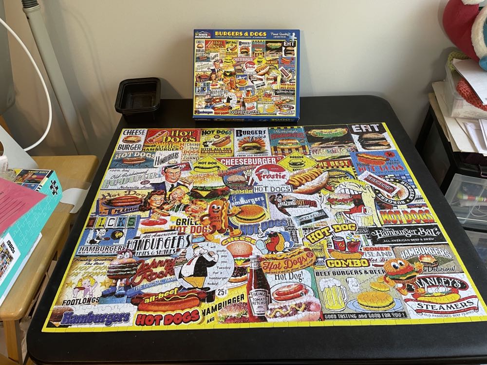 Burgers & Dogs*-410, 6/11/23 - White Mountain Puzzles puzzle collectible [Barcode 724819259113] - Main Image 4
