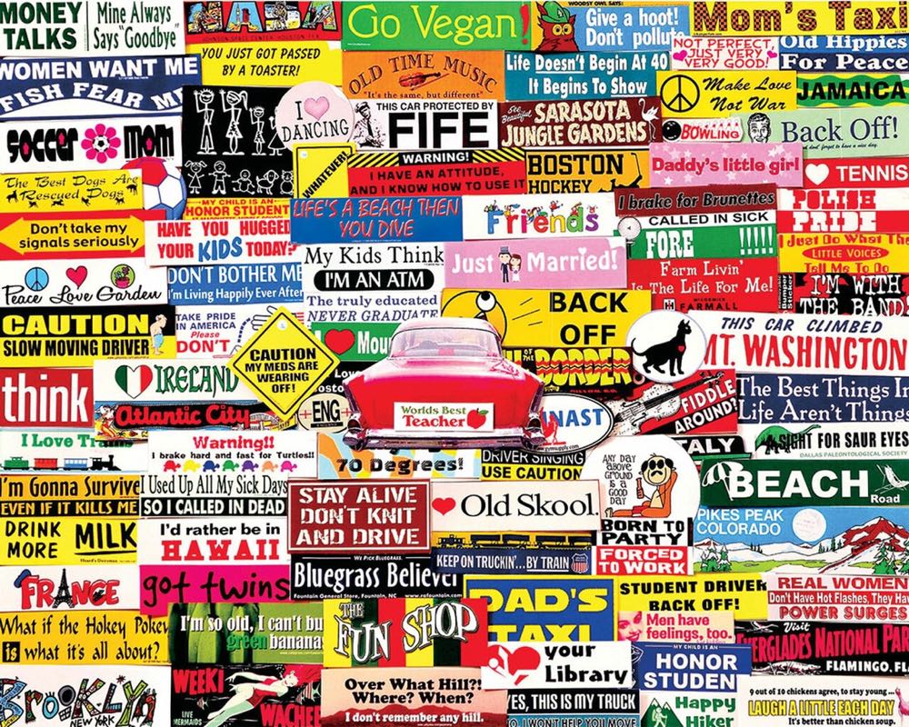 Bumper Stickers - White Mountain Puzzles puzzle collectible [Barcode 724819255764] - Main Image 2