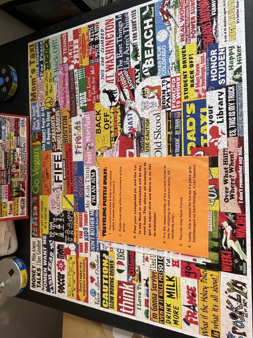 Bumper Stickers - White Mountain Puzzles puzzle collectible [Barcode 724819255764] - Main Image 3