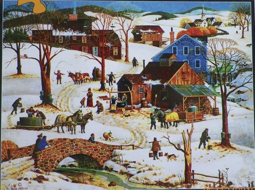 Maple Sugar Time - Bits And Pieces puzzle collectible [Barcode 704812481858] - Main Image 2