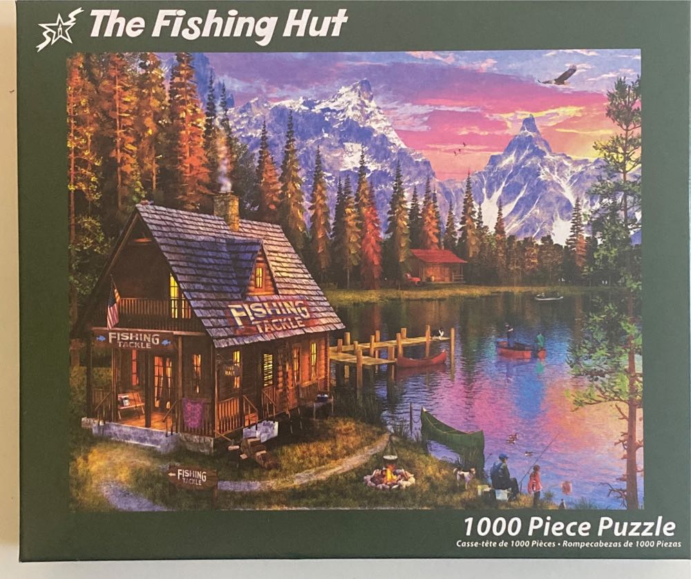 The Fishing Hut - Vermont Christmas Company 🇺🇸 puzzle collectible [Barcode 819273022431] - Main Image 2
