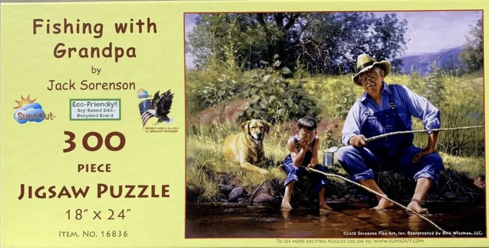 Fishing With Grandpa - SunsOut puzzle collectible - Main Image 2