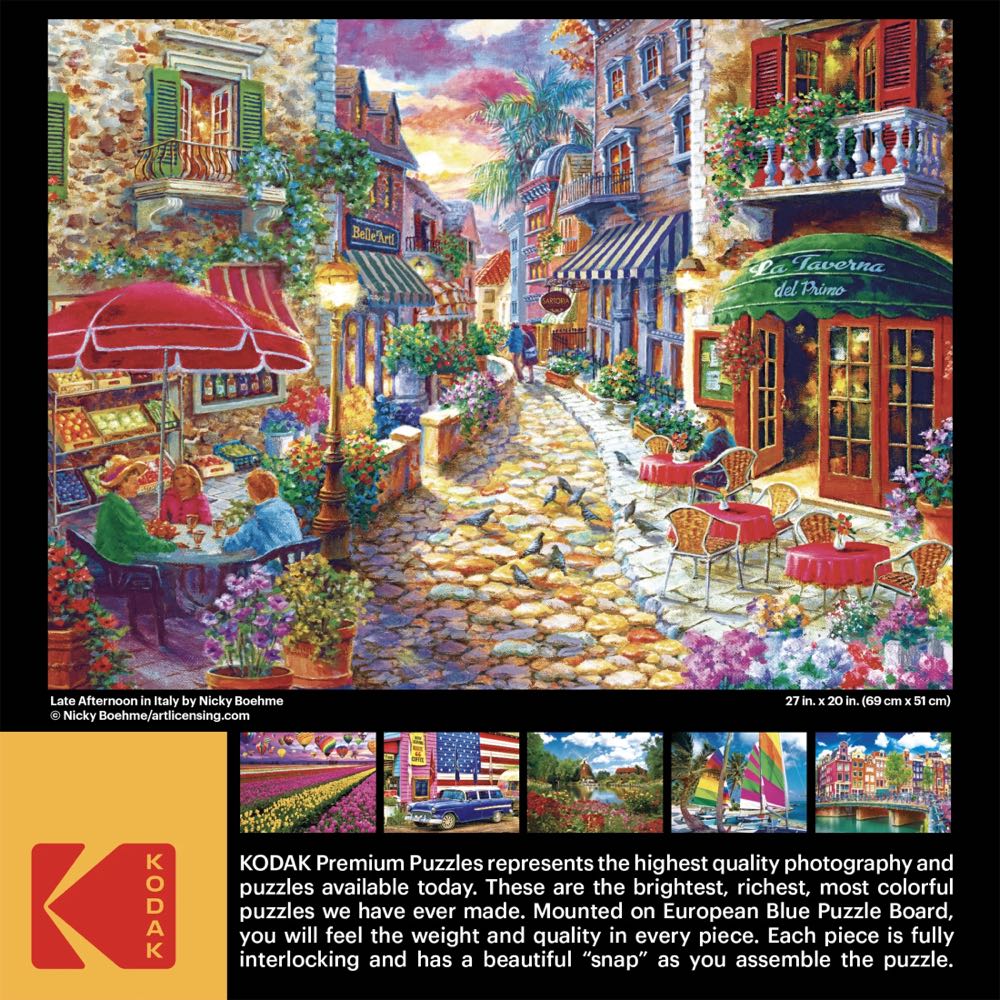 Late Afternoon in Italy - Kodak puzzle collectible [Barcode 4895145419994] - Main Image 3