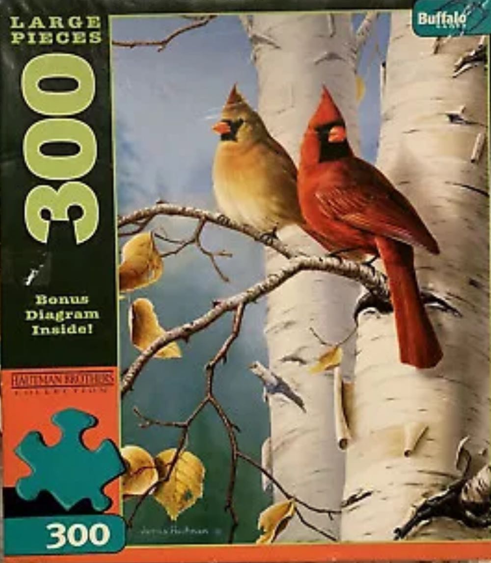 Cardinals And Birch - Buffalo puzzle collectible [Barcode 079346025145] - Main Image 2