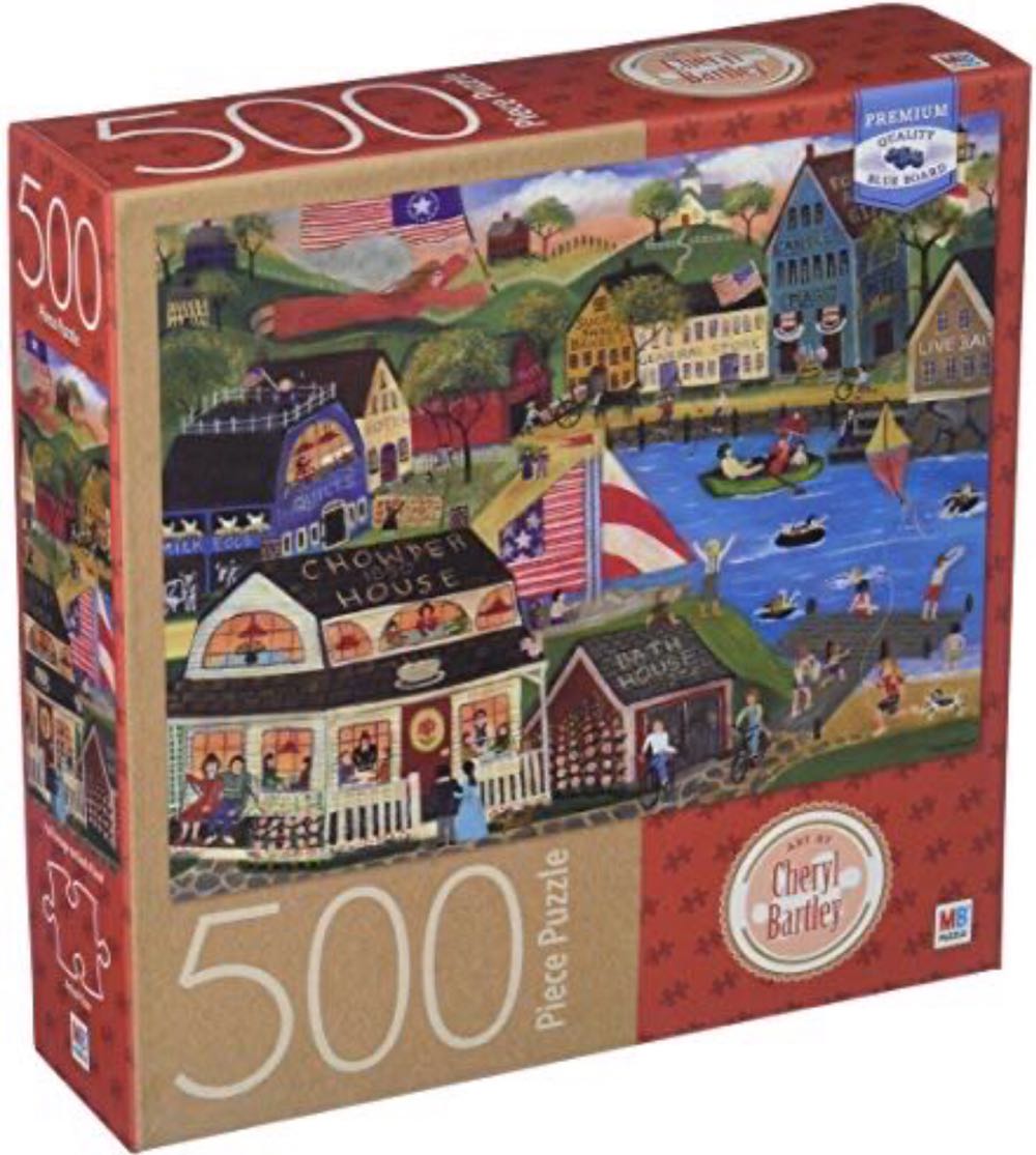 Summertime Spirit Village - Milton Bradley puzzle collectible [Barcode 778988685815] - Main Image 2