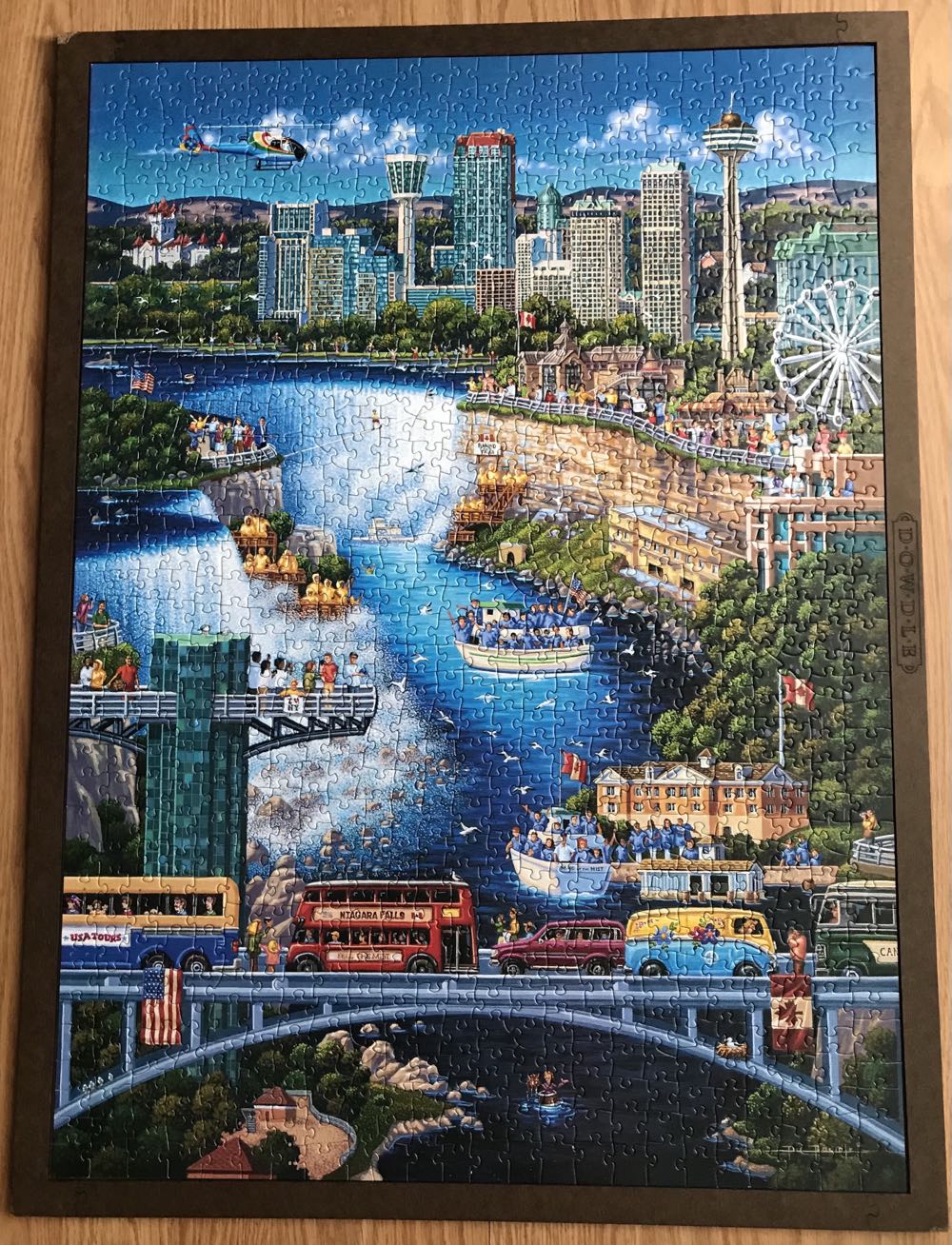 Niagara Falls - Dowdle Folk Art puzzle collectible [Barcode 671095101929] - Main Image 3