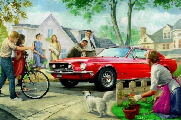 The Red Pony - 1968 Mustang - Eurographics puzzle collectible - Main Image 2