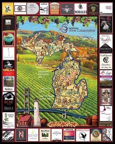 Michigan Wine - White Mountain puzzle collectible - Main Image 2